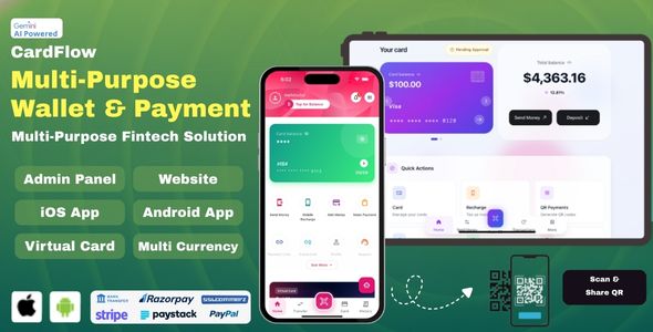 CardFlow - Multi-Purpose Fintech Wallet & Payment Platform (Web + Mobile)