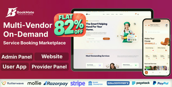 BookMate – Multi-Vendor On-Demand Service Booking Marketplace (Full Solution)